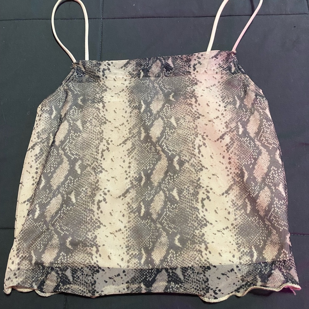 Snake Print Spaghetti Strap Top
